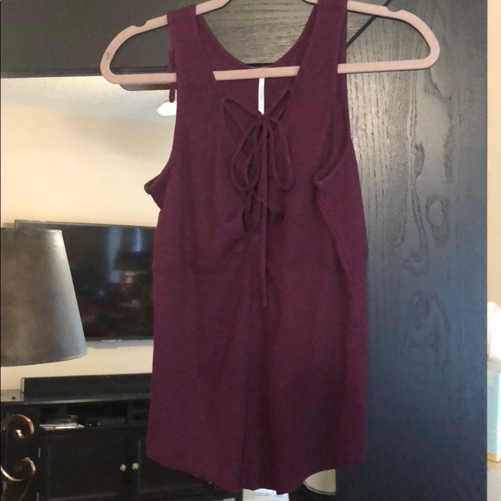 FREE PEOPLE - Lace up FRONT SLEEVELESS RIBBED